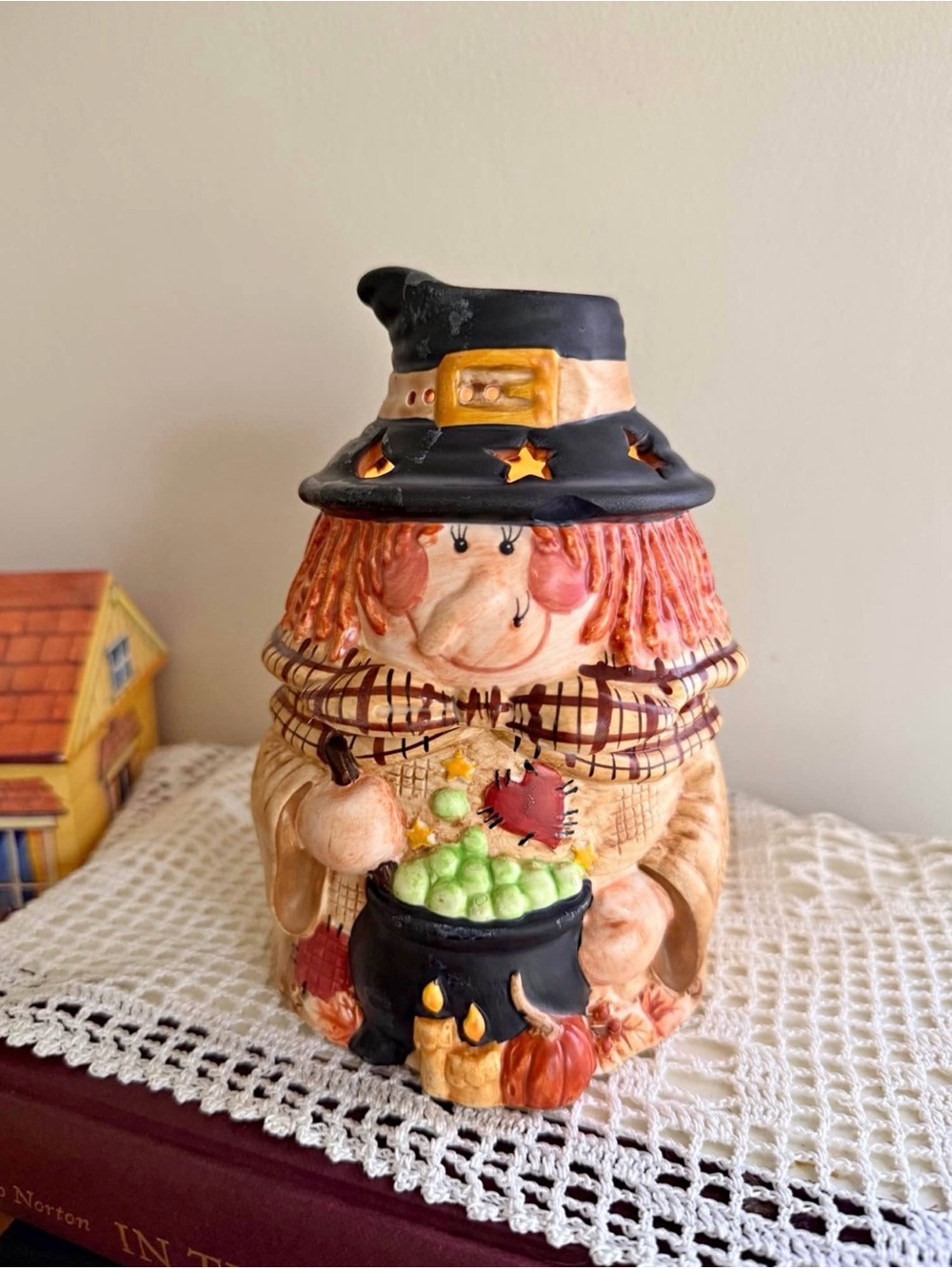 Vintage Yankee Candle Halloween Witch votive holder